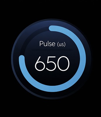 Pulse 650μs 조절 화면